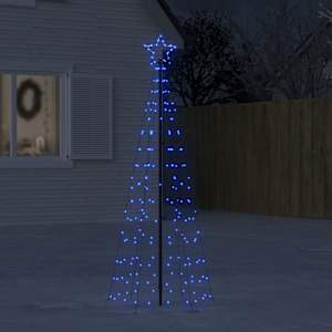 LED vánoční stromek s hroty 220 modrých LED 180 cm - obrázek 1