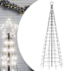 vidaXL LED j&otilde;ulupuu naeltega, 570 LEDi, k&uuml;lm valge, 300 cm