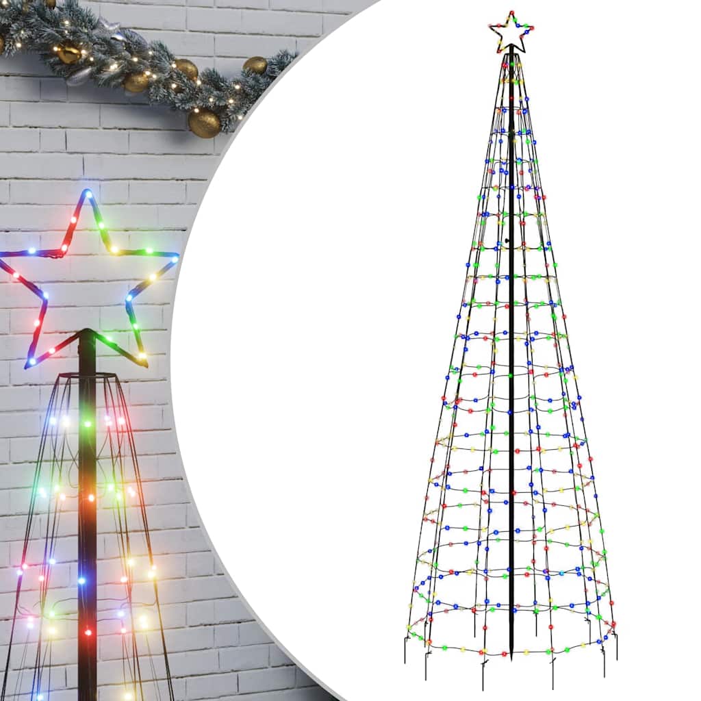 vidaXL LED vianočný stromček s hrotmi 570 LED farebné 300 cm