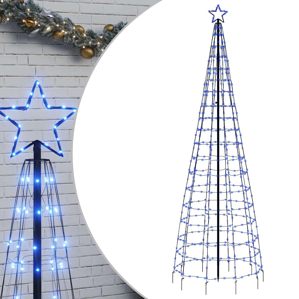 vidaXL LED vianočný stromček s hrotmi 570 LED modré 300 cm