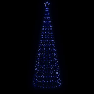 LED vánoční stromek s hroty 570 modrých LED 300 cm - obrázek 3