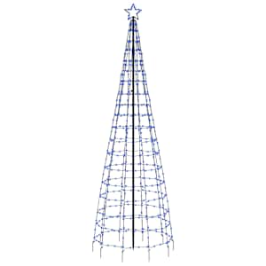 LED vánoční stromek s hroty 570 modrých LED 300 cm - obrázek 4