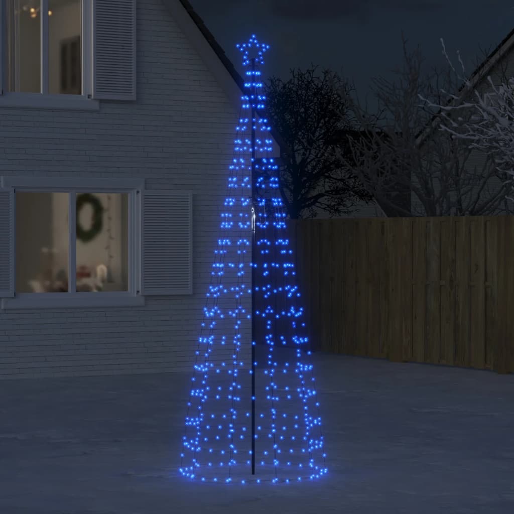 vidaXL Lumină brad de Crăciun cu țăruși 570 LED-uri, albastru, 300 cm