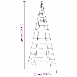 LED vánoční stromek 200 barevných LED diod 180 cm - obrázek 11