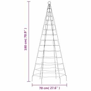 LED vánoční stromek 200 modrých LED diod 180 cm - obrázek 11