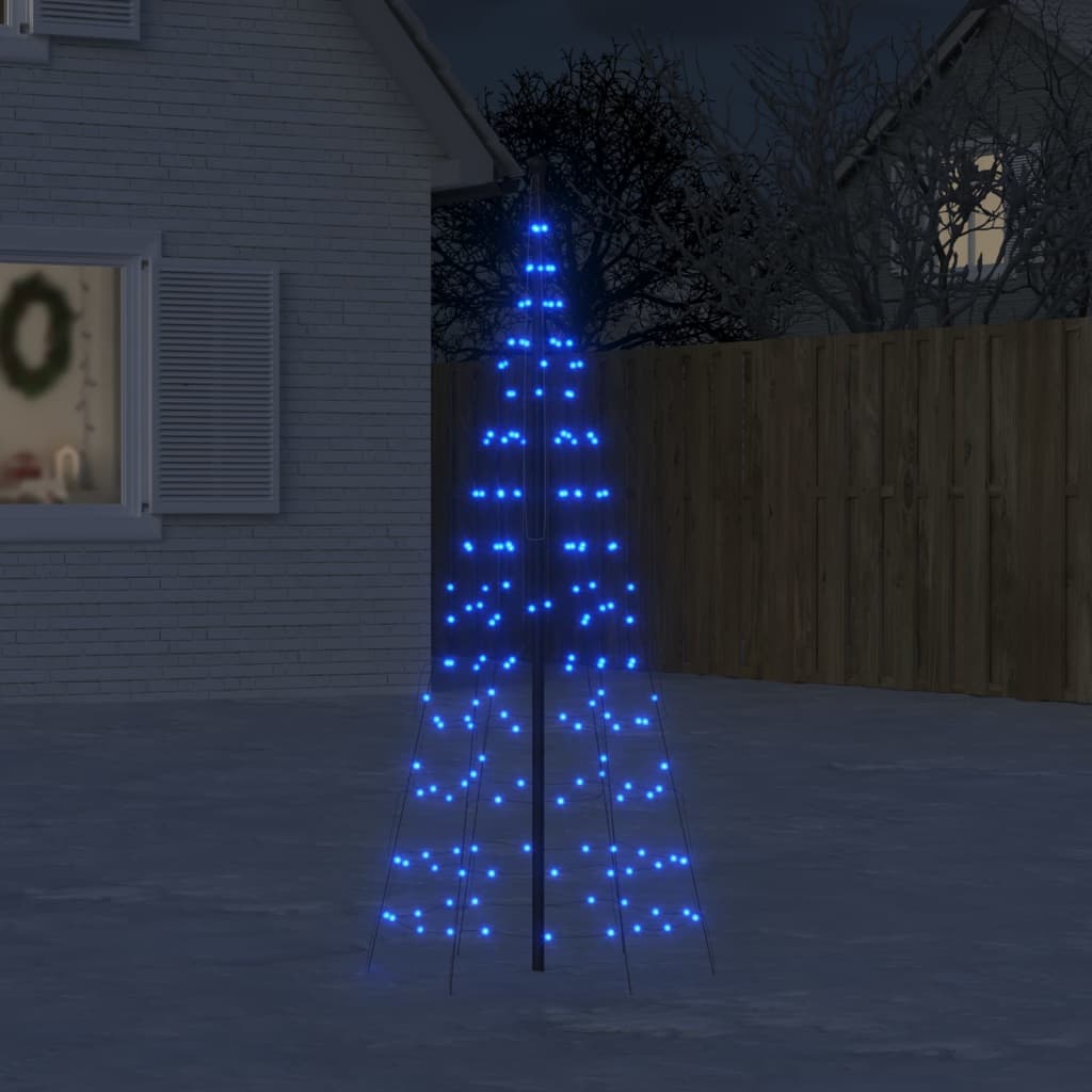 vidaXL julelys til flagstang 200 LED'er 180 cm blåt lys