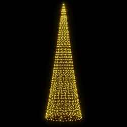 vidaXL Albero di Natale a LED 1534 LED Bianco Caldo 500 cm