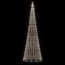 vidaXL LED julgran 1534 LEDs kallvit 500 cm
