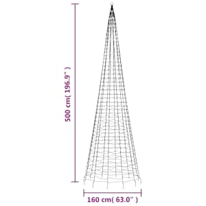 LED vánoční stromek 1534 modrých LED 500 cm - obrázek 11