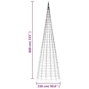 LED vánoční stromek 3000 teplých bílých LED 800 cm - obrázek 11