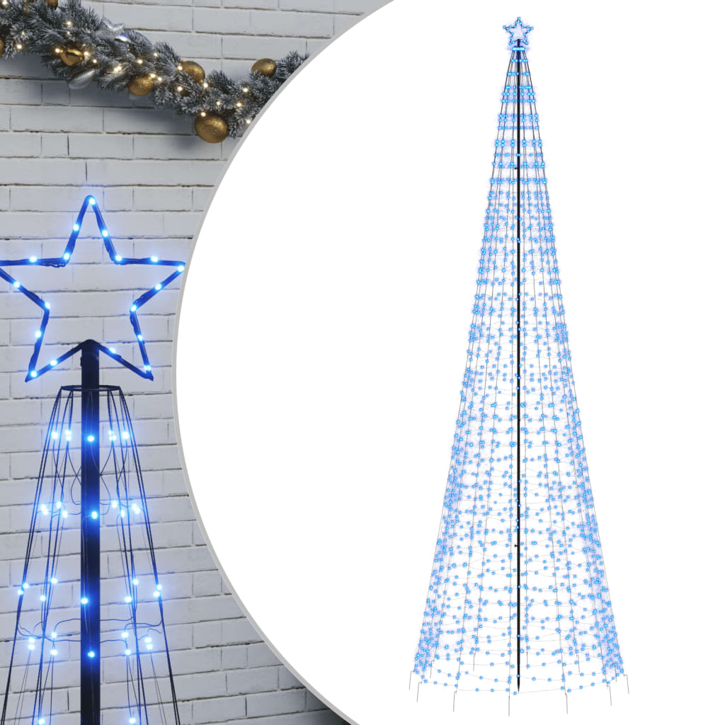 Image of vidaXL Christmas Tree Light with Spikes 1554 LEDs Blue 500 cm