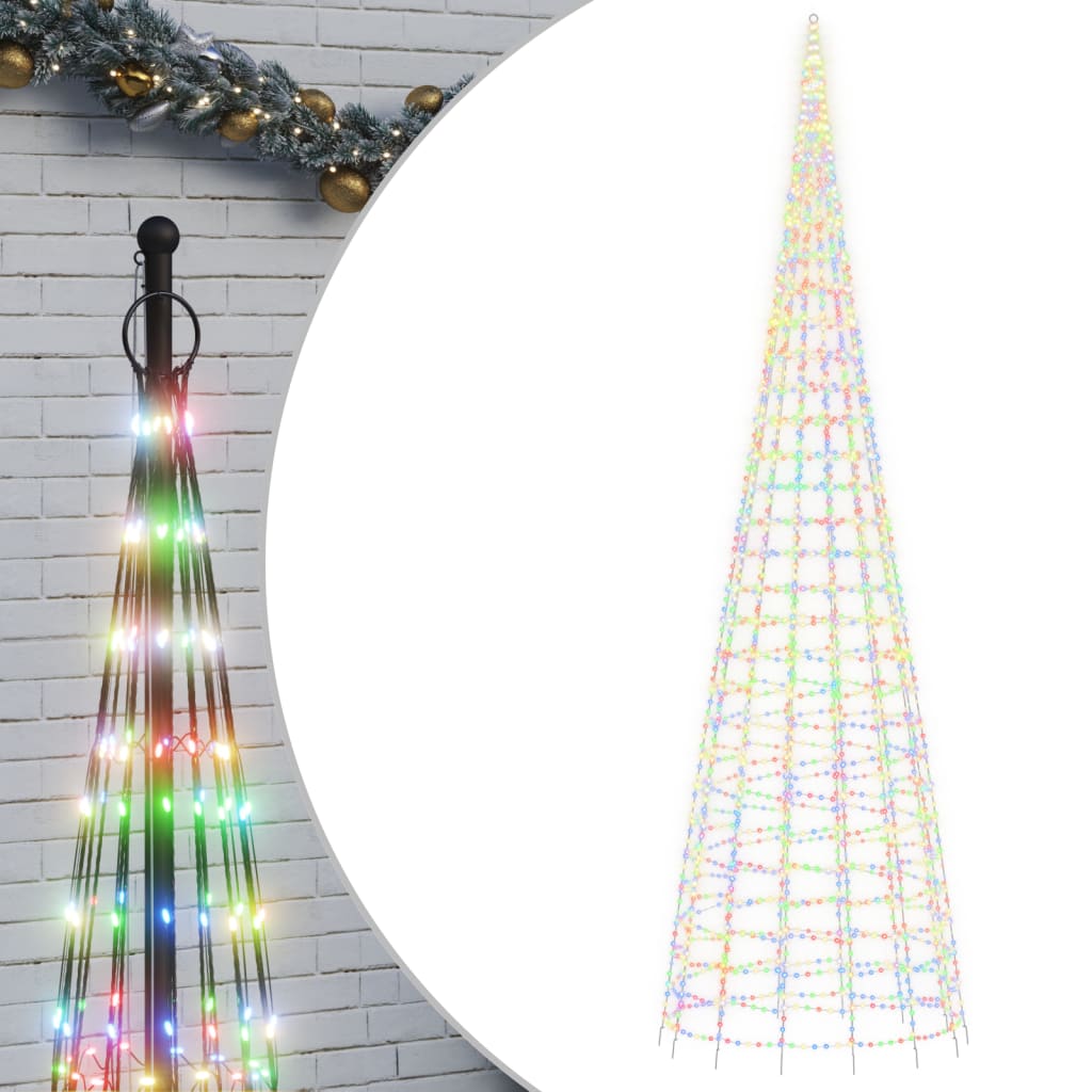 Image of vidaXL Christmas Tree Light Cone 3020 LEDs Colourful 800 cm