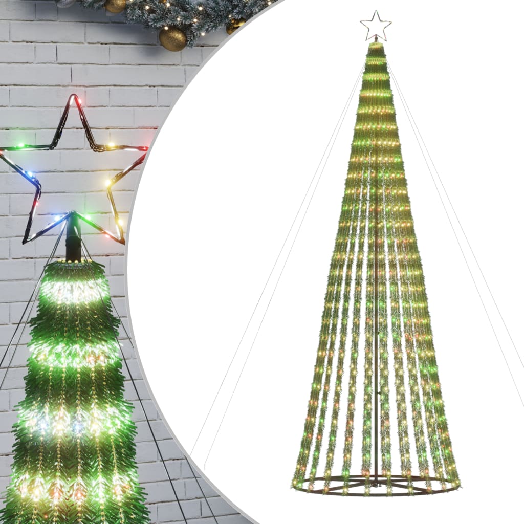 Image of vidaXL Christmas Tree Light Cone 688 LEDs Colourful 300 cm