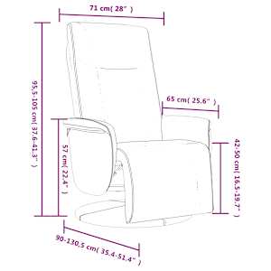 Polohovací křeslo s podnožkou černé umělá kůže - obrázek 9