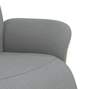 Polohovací křeslo s podnožkou světle šedé textil - obrázek 6