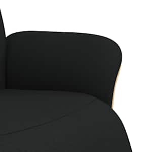 Polohovací křeslo s podnožkou černé textil - obrázek 6