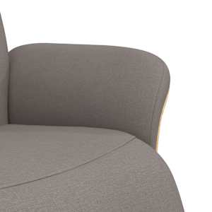 Polohovací křeslo s podnožkou taupe textil - obrázek 6