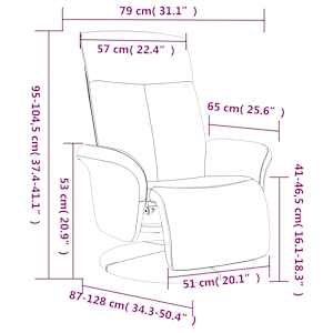 Polohovací křeslo s podnožkou světle žluté textil - obrázek 9