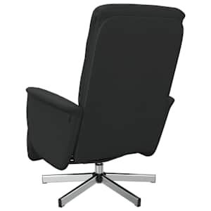 Polohovací křeslo s podnožkou černé textil - obrázek 5