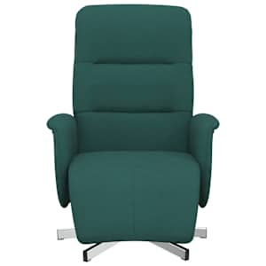 Polohovací křeslo s podnožkou tmavě zelené textil - obrázek 3