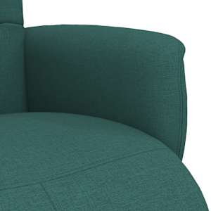 Polohovací křeslo s podnožkou tmavě zelené textil - obrázek 7