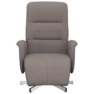 Polohovací křeslo s podnožkou taupe textil - obrázek 3