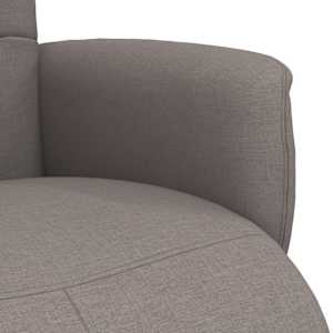 Polohovací křeslo s podnožkou taupe textil - obrázek 7