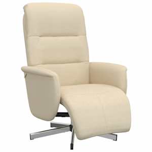 vidaXL tugitool jalatoega, kreemjas, kangas