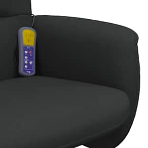 Masážní polohovací křeslo s podnožkou černé textil - obrázek 7