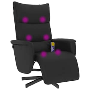 vidaXL massaažitool jalatoega, must, kunstnahk