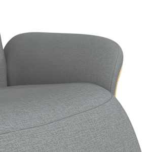 Polohovací křeslo s podnožkou světle šedé textil - obrázek 6