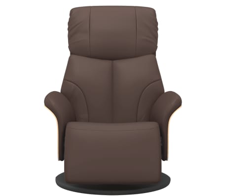 vidaXL Наклоняем стол с поставка за крака, кафяв, изкуствена кожа