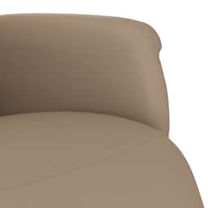 Polohovací křeslo s podnožkou cappuccino umělá kůže - obrázek 7