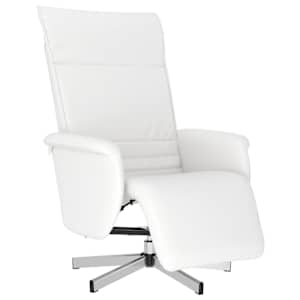 vidaXL tugitool jalatoega, valge, kunstnahk