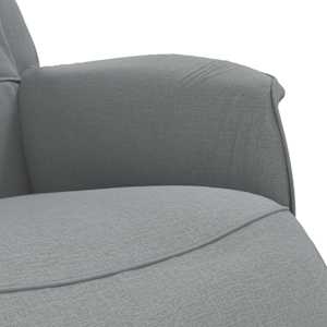 Polohovací křeslo s podnožkou světle šedé textil - obrázek 7