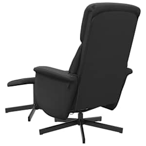 Masážní polohovací křeslo s podnožkou černé textil - obrázek 6