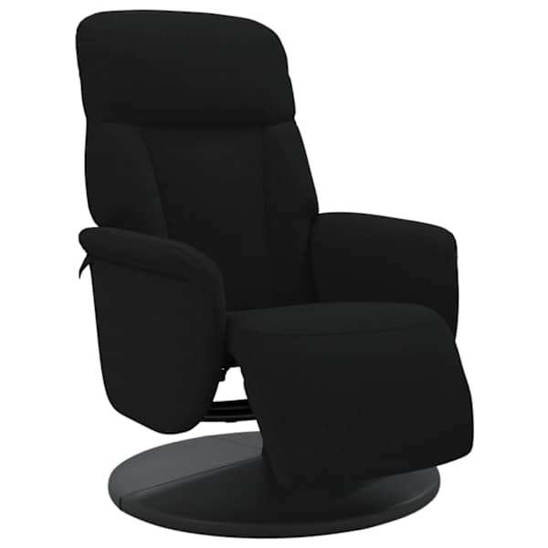vidaXL tugitool jalatoega, must, samet