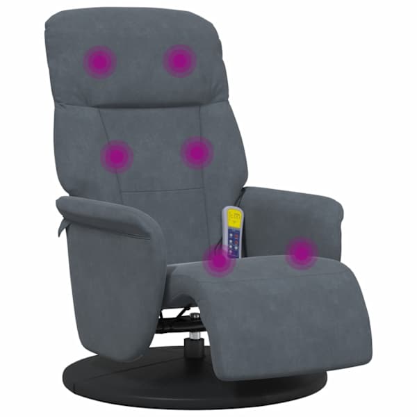 vidaXL massaažitool jalatoega, tumehall, samet