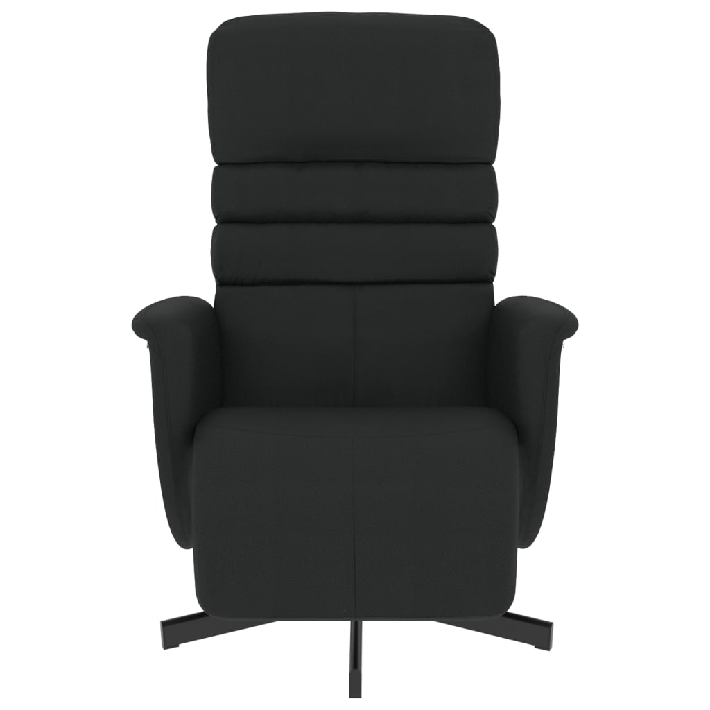vidaXL Fauteuil verstelbaar met voetensteun kunstleer zwart afbeelding