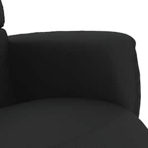 Polohovací křeslo s podnožkou černé umělá kůže - obrázek 6