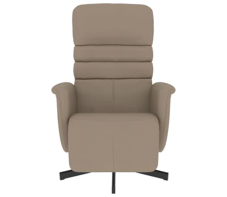 vidaXL Naslonjač od umjetne kože s osloncem za noge boja cappuccina