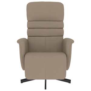 vidaXL Naslonjač od umjetne kože s osloncem za noge boja cappuccina