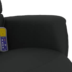 Masážní polohovací křeslo s podnožkou černé umělá kůže - obrázek 8