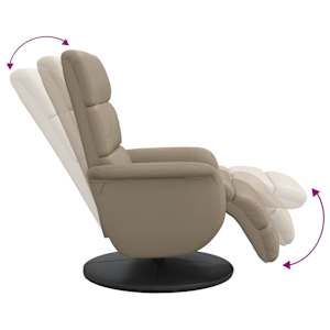 Polohovací křeslo s podnožkou cappuccino umělá kůže - obrázek 6