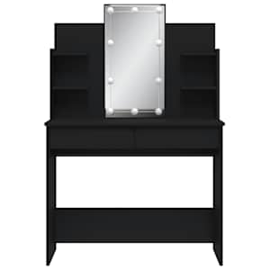Toaletní stolek s LED osvětlením černý 96 x 40 x 142 cm - obrázek 3