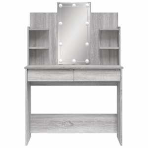 Toaletní stolek s LED osvětlením šedý sonoma 96 x 40 x 142 cm - obrázek 5