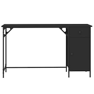 Počítačový stůl černý 131 x 48 x 75 cm kompozitní dřevo - obrázek 5