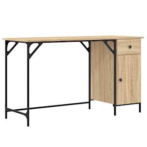 vidaXL arvutilaud, Sonoma tamm, 131 x 48 x 75 cm, tehispuit