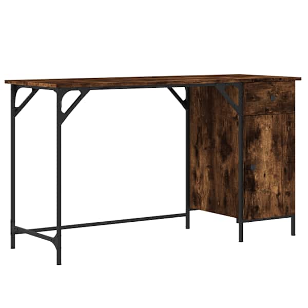 vidaXL arvutilaud, suitsutatud tamm, 131 x 48 x 75 cm, tehispuit