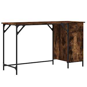Počítačový stůl kouřový dub 131 x 48 x 75 cm kompozitní dřevo - obrázek 2